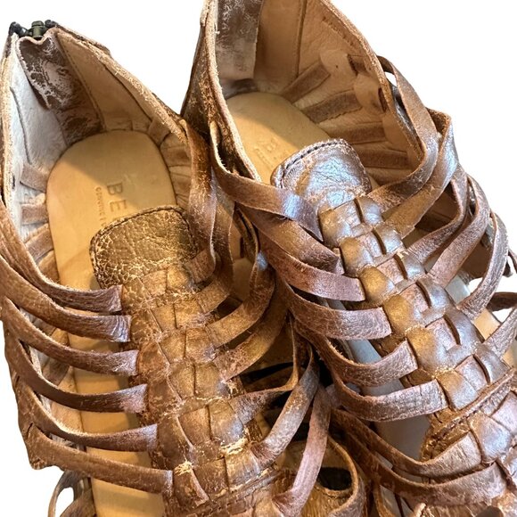 Bed Stu Las Cruces Distressed Leather Shoes Flat Genuine Luxury Size 9 Women's - Picture 3 of 16